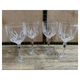 4- Waterford crystal Stemmed goblets