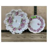 1 Haviland 8 inch Drop Rose pattern plate and 1