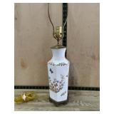 Annsley Floral painted table lamp no shade