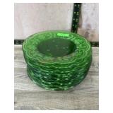 10- Green press glass sandwich plates