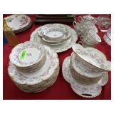 36 pieces Haviland France dinner ware pink and