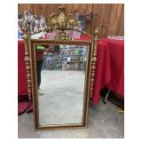 22x31  Eagle topped brass tone framed mirror