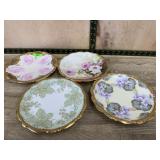 4- Limoges floral plates
