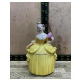Yellow Madame Pompadour dresser doll