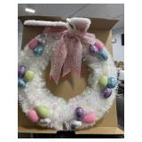 24 in bunny ear tinsel wreath