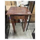 Rustic wooden side table- missing knob- scratched