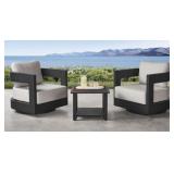 Palmero Swivel Chair Set with Sunbrella Fabric,