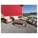 5 piece outdoor patio set with Sunbrella fabric