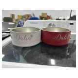 2 pet bowls