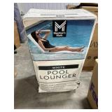 White pool lounger