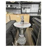 Chrome & glass lamp