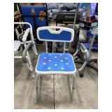 Floor suction cup shower chair