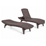 Keter All-Weather Grenada Chaise Loungers, Set of