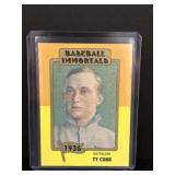 1980s Ty Cobb baseball immortals card consignor