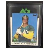 1986 Topps Jose Canseco rookie card consignor