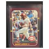 1087 Donruss Barry larkin rookie opening day