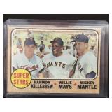 1968 Topps vintage Mickey Mantle, Willie Mays,