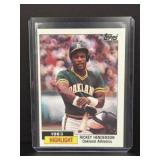 1984 Topps Rickey Henderson consignor rated mint