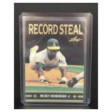 1991 leaf record steal insert Rickey Henderson