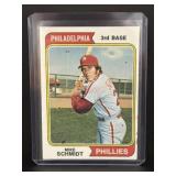 1974 Topps Mike Schmidt right edge damage