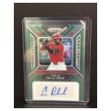 2024 panini Carlos de la Cruz green prizm auto