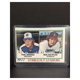 1978 Topps vintage Phil nierko and Nolan Ryan