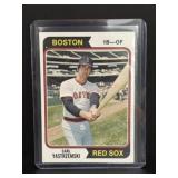 1974 vintage Topps Carl Yastrzemski