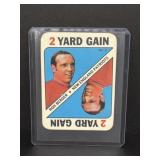 1970 Topps 2 yard gain Ron Berger consignor rated