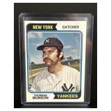 1974 topps thurman munson consignor rated near