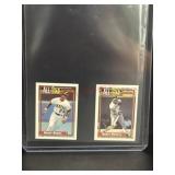 Topps micro barry bonds and Bobby Bonilla