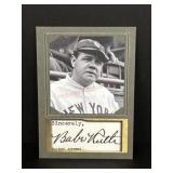 Babe ruth facsimile auto