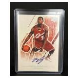 Lebron james reprint rookie with facsimile auto