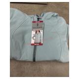 Girls' Light Blue Softshell Zip-Up Jacket