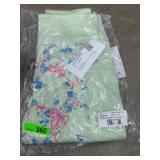 Light Green Pajama Set with Floral Design