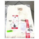White Short-Sleeve Polo Shirt, Size XS