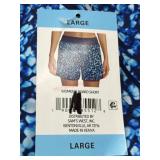 Women's Blue Pattern Board Shorts, Size Large