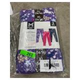 Three-Pack Girls' Leggings, XL (14/16)