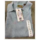 Light Blue Short-Sleeve Polo Shirt, Size Small