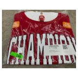 Red Crewneck Shirt with Champion Logo, Size XXL