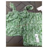 Green and White Loft Sleepwear Set, Size S