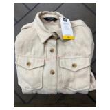 Beige Women's Long-Sleeve Shacket, Size M