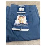 Iron Co. Stretch Cargo Shorts, Size 30