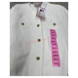 French Connection White Knit Cardigan, Size Small