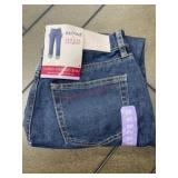 Cuffed Wide Leg Denim Jeans, Size 00