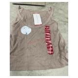 Aeropostale Ribbed Tank Top in Beige, Size XL