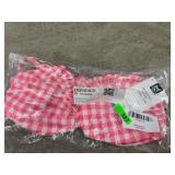 Large Pink Gingham Women's Bikini Swim Top