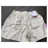 Beige Tencel Shorts with Pockets, Size S