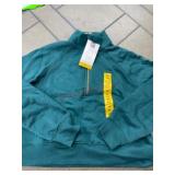 Women's Teal Fleece Half-Zip Pullover
