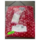 Henley Sleep Dress with Heart Print, Size S