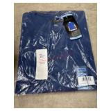 Blue Short-Sleeve Cotton T-Shirt, Large